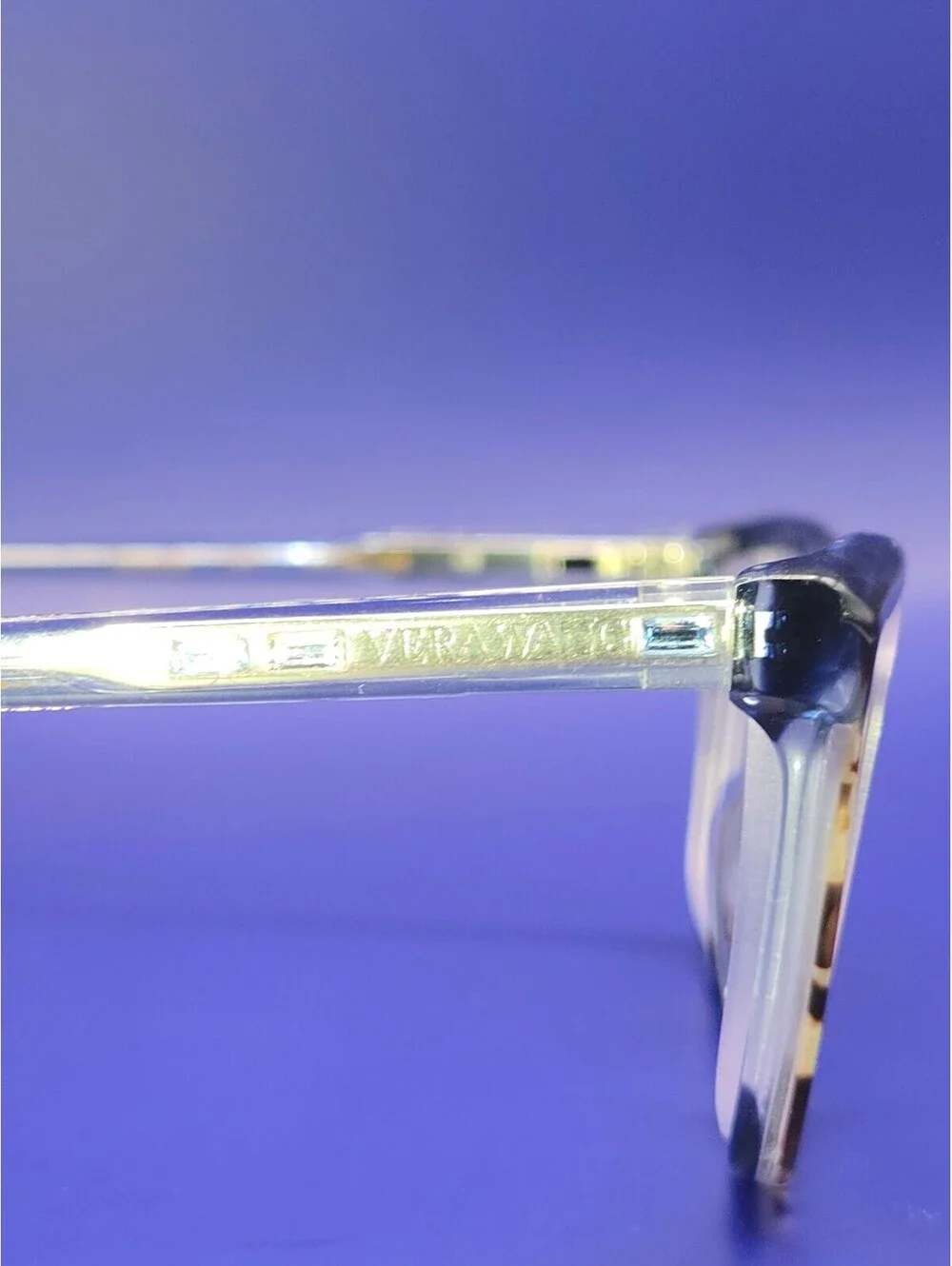 Vera Wang Transparent and Tortoiseshell Cat Eye Eyeglasses Frame 55-18-135